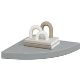 Floating Corner Shelves 2 pcs Grey 35x35x3.8 cm MDF 323923