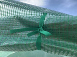 Walk-in Polytunnel Garden Greenhouse, Outdoor Mesh Door Greenhouse with PE Cover and 6 Windows, 4.5 T3398P314101