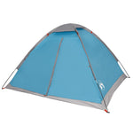 ZNTS Camping Tent Dome 4-Person Blue Waterproof 94763