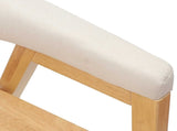 Dining Chairs 2 pcs Natural 54 x 57 x 73 cm Solid Rubber Wood 42020423
