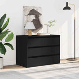 Corner Chest of Drawers Black 80x41x58 cm Engineered Wood 852853