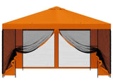 Garden Gazebo with Sidewalls 3 x 3 m Orange Polyester and Steel 900369