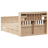 Bookcase Bed without Mattress 160x200 cm Solid Wood Pine 3308915