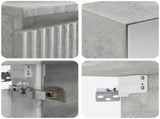 Bathroom Furniture Set 6 pcs Concrete Grey 3407162
