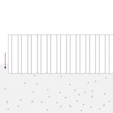 Lawn Edging 20 m x 30 cm Galvanised Steel Silver 42030327