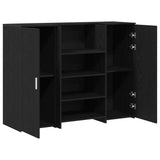 Reception Desk Black Oak 135x50x103,5 cm Engineered Wood 3324188