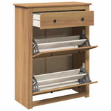 Shoe Cabinet PANAMA 80x35x105 cm Solid Wood Pine 4016392