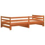 Daybed with Trundle without Mattress Wax Brown 80x200 cm Solid Wood 847161