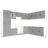 14 Piece Kitchen Cabinet Set Lucca Concrete Grey Engineered Wood 3314985