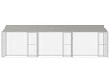 Dog Cage with Roof Silver 600 x 200 x 256 cm Steel and PE 3368299