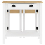 3 Piece Bar Set White Solid Wood Pine 4005698