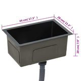 Handmade Kitchen Sink Black Stainless Steel 145082