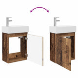 Bathroom Vanity Unit with Tap Old Wood 45.5 x 22.5 x 84 cm 889509