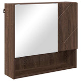 Bathroom Furniture Set 2 pcs Brown Oak Engineered wood & Metal 3392940