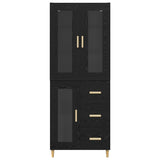 Highboard Black Oak 69.5 x 34 x 180 cm Engineered Wood 3416113