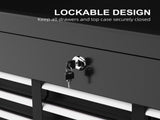 Steel Six Drawer Tool Storage Carry Chest, with Lock and Keys - Black T3398P330472