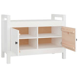 Hall Bench White 80x40x60 cm Solid Wood Pine 821780