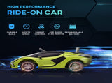 Lamborghini Sian Licensed 12V Kids Electric Ride On Car 2 Motors Toy Car with Remote Control Music T3398P348292