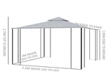 3 Garden Gazebo Double Top Outdoor Canopy Patio Event Party Wedding Tent Backyard Sun Shade T3398P317565