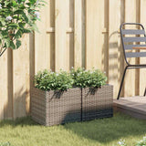 Garden Planters 2 pcs Grey 36x30x32 cm Poly Rattan 3210533
