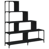 Bookcase 4-Stair Black 139x33.5x149 cm Engineered Wood 842476