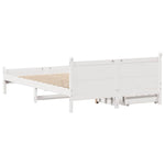 Bed Frame without Mattress White 140x200 cm Solid Wood Pine 3309771