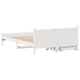 Bed Frame without Mattress White 140x200 cm Solid Wood Pine 3309771