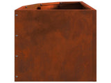 Corner Planter Rusty 30 x 30 x 35 cm Weathering steel 883660