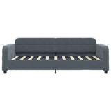 Daybed with Trundle&Drawers without Mattress Dark Grey 90x190 cm 3197024
