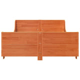 Bed Frame without Mattress Wax Brown 120x200 cm Solid Wood Pine 850772