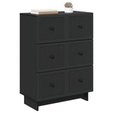 Drawer Cabinet Black 66 x 34.5 x 90 cm Engineered Wood 893916