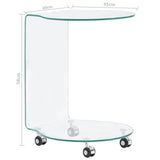 284725 Coffee Table 45x40x58 cm Tempered Glass