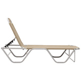 Sun Lounger Aluminium and Textilene Cream 310526