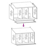 Chicken Nesting Box with 3 Compartments Galvanized Silver Metal 864346