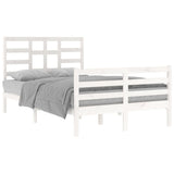 Bed Frame without Mattress White Solid Wood 120x200 cm 3105856