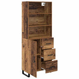 Highboard with Drawer 2 pcs Old Wood Engineered Wood 3415761