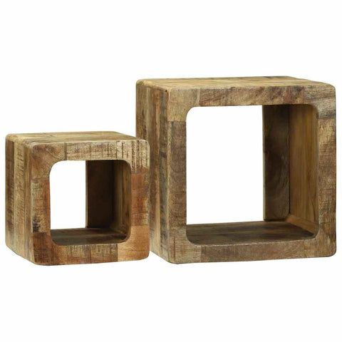 TV Unit 2 pcs Brown 36 x 30 x 36 cm Solid rough mango wood 4104549