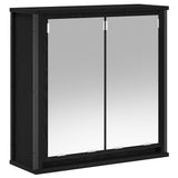 Bathroom Wall Cabinet with Mirror Black Oak 60x21x60 cm 861897