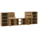 5 Piece TV Units with Storage "ODDA" Solid Wood Pine 3365368