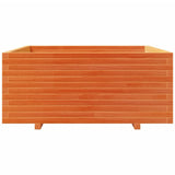 Garden Planter Wax Brown 110x110x49.5 cm Solid Wood Pine 3282546