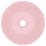 ZNTS Bathroom Sink Ceramic Matt Pink Round 146977