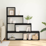 Room Divider Bookcase Black Oak 143.5 x 29 x 143.5 cm 886274