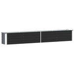 ZNTS Garden Raised Bed Galvanised Steel 320x40x45 cm Anthracite 47055