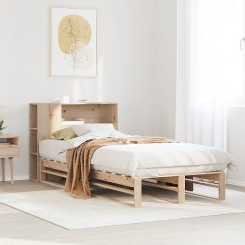 Bookcase Bed without Mattress 90x190 cm Single Solid Wood 3323908