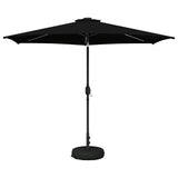Garden Parasol with LED Lights and Base 300 x 300 cm Polyester 42036272