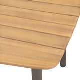Dining Set Black Solid Acacia wood Medium Stackable Dining Set 3072485