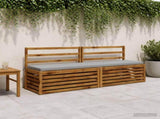 2-Piece Bench Cushions SOEST 100% Polyester Grey 949235