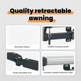 Retractable Awning White 600 x 350 cm Fabric and Aluminium 3331762