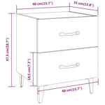 Bedside Cabinets 2 pcs Sonoma Oak 40x35x47.5 cm 811995
