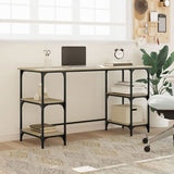 Desk Sonoma Oak 140x50x75 cm Metal and Engineered Wood 845327